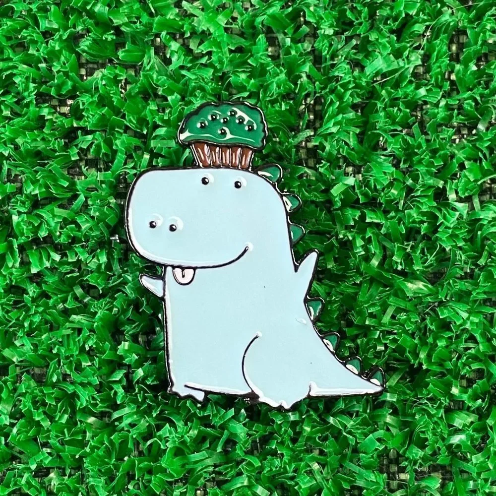 Eco Happy T-Rex Dino Enamel Pin/ Brooch Lapel